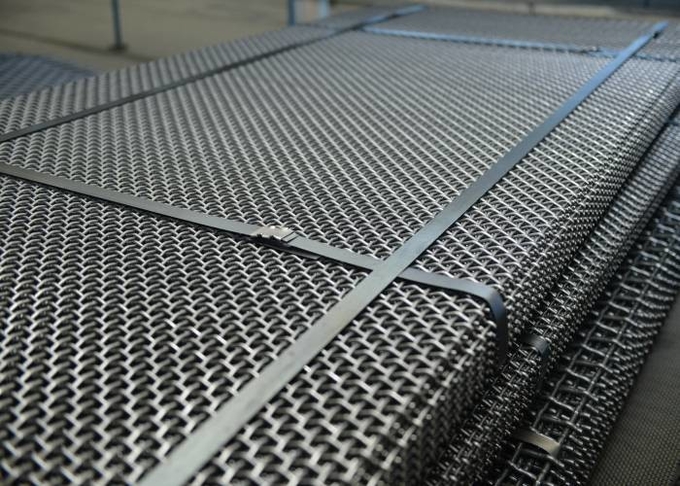 Spring Steel Wire Double Crimp Screen For Screening Equipment In Mineral Quarry 0